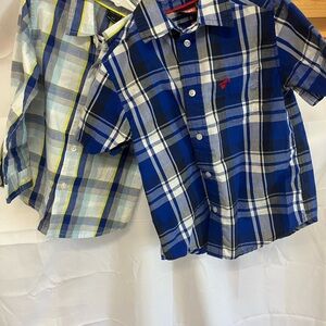 Wrangler Blue and White Plaid & Nautica Button Down Long Sleeve Shirt